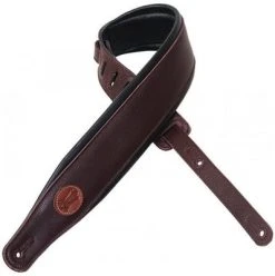 Levys MSS2 Leather Guitar Strap Burgundy