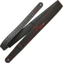 Richter Gary Holt Signature Leather Guitar Strap Black