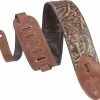 Levys M4WP Leather Guitar Strap Palm Pecan