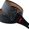 RightOnStraps Steady Special Monte-Carlo Leather Guitar Strap Black