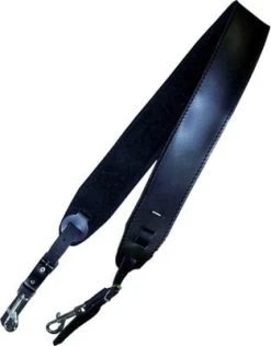 Fire&Stone 532106 Banjo Leather Guitar Strap Black