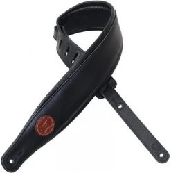 Levys MSS2 Leather Guitar Strap Black
