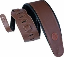 Levys MSS2-4 Leather Guitar Strap Brown